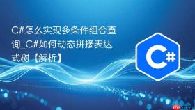 C#怎么实现多条件组合查询_C#如何动态拼接表达式树【解析】