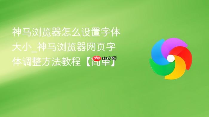 神马浏览器怎么设置字体大小_神马浏览器网页字体调整方法教程【简单】