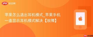 苹果怎么退出耳机模式_苹果手机一直显示耳机模式解决【故障】