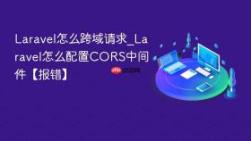 laravel怎么跨域请求_laravel怎么配置cors中间件【报错】