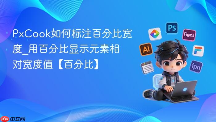 pxcook如何标注百分比宽度_用百分比显示元素相对宽度值【百分比】