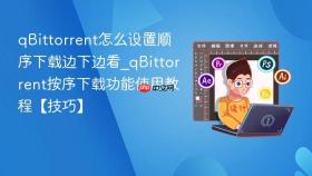 qbittorrent怎么设置顺序下载边下边看_qbittorrent按序下载功能使用教程【技巧】