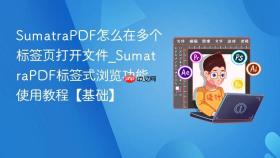 sumatrapdf怎么在多个标签页打开文件_sumatrapdf标签式浏览功能使用教程【基础】