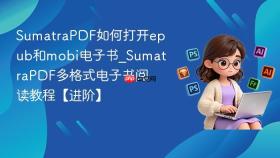 sumatrapdf如何打开epub和mobi电子书_sumatrapdf多格式电子书阅读教程【进阶】