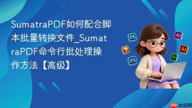 SumatraPDF如何配合脚本批量转换文件_SumatraPDF命令行批处理操作方法【高级】