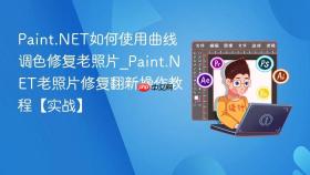 paint.net如何使用曲线调色修复老照片_paint.net老照片修复翻新操作教程【实战】
