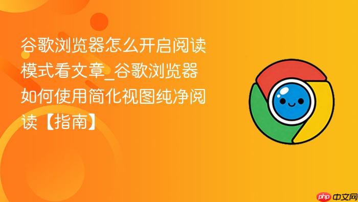 谷歌浏览器怎么开启阅读模式看文章_谷歌浏览器如何使用简化视图纯净阅读【指南】