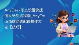 anydesk怎么设置快捷键发送到远程端_anydesk热键穿透配置操作方法【技巧】