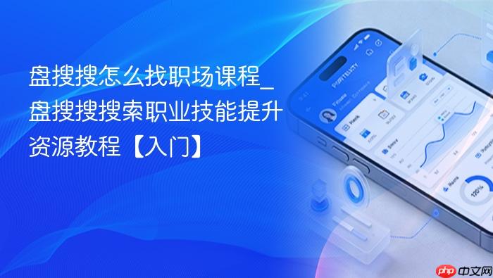 盘搜搜怎么找职场课程_盘搜搜搜索职业技能提升资源教程【入门】
