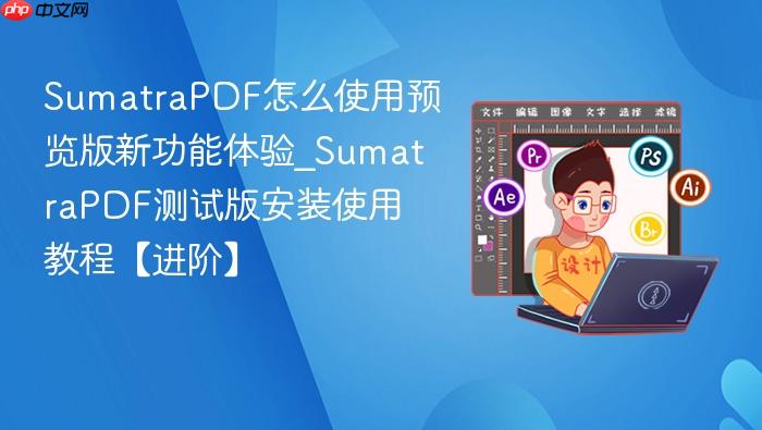 sumatrapdf怎么使用预览版新功能体验_sumatrapdf测试版安装使用教程【进阶】
