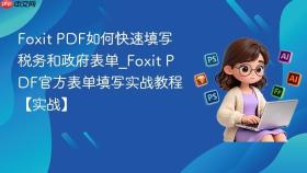 Foxit PDF如何快速填写税务和政府表单_Foxit PDF官方表单填写实战教程【实战】