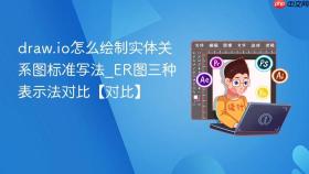 draw.io怎么绘制实体关系图标准写法_ER图三种表示法对比【对比】