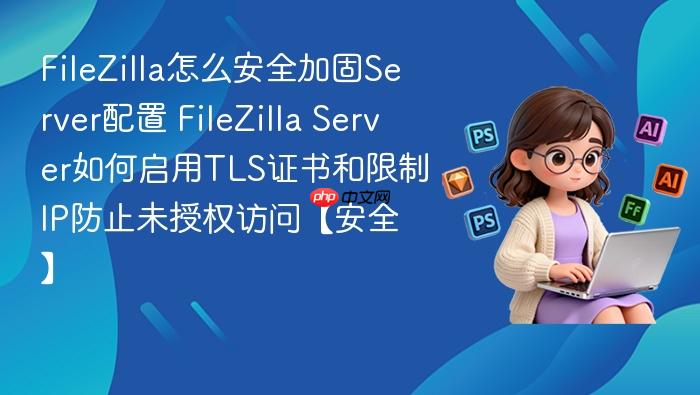 filezilla怎么安全加固server配置 filezilla server如何启用tls证书和限制ip防止未授权访问【安全】