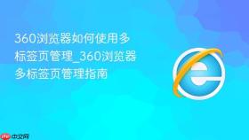 360浏览器如何使用多标签页管理_360浏览器多标签页管理指南