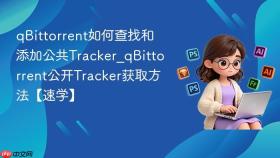 qbittorrent如何查找和添加公共tracker_qbittorrent公开tracker获取方法【速学】