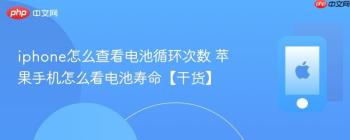 iphone怎么查看电池循环次数 苹果手机怎么看电池寿命【干货】