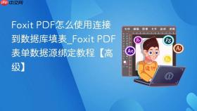 Foxit PDF怎么使用连接到数据库填表_Foxit PDF表单数据源绑定教程【高级】