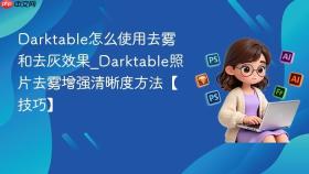 darktable怎么使用去雾和去灰效果_darktable照片去雾增强清晰度方法【技巧】