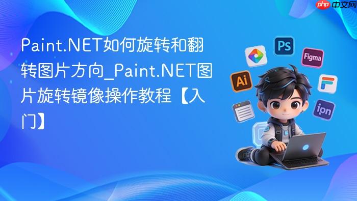 paint.net如何旋转和翻转图片方向_paint.net图片旋转镜像操作教程【入门】