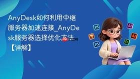 anydesk如何利用中继服务器加速连接_anydesk服务器选择优化方法【详解】