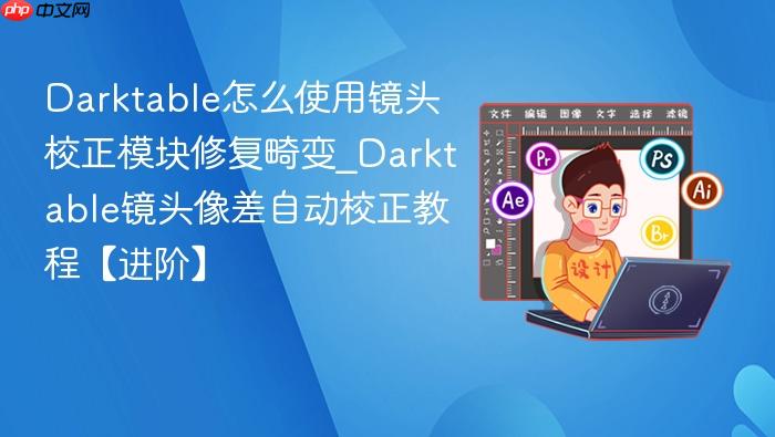 darktable怎么使用镜头校正模块修复畸变_darktable镜头像差自动校正教程【进阶】