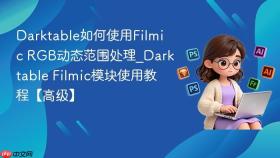 Darktable如何使用Filmic RGB动态范围处理_Darktable Filmic模块使用教程【高级】