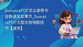 SumatraPDF怎么使用书签快速定位章节_SumatraPDF大型文档导航技巧【速学】