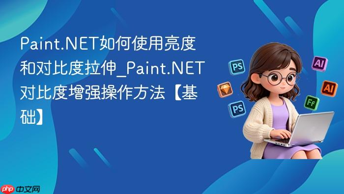 paint.net如何使用亮度和对比度拉伸_paint.net对比度增强操作方法【基础】