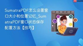 SumatraPDF怎么设置窗口大小和位置记忆_SumatraPDF窗口状态保存配置方法【技巧】