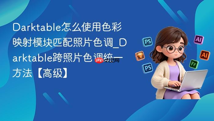 darktable怎么使用色彩映射模块匹配照片色调_darktable跨照片色调统一方法【高级】