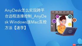 anydesk怎么实现跨平台远程连接控制_anydesk windows连mac互控方法【速学】