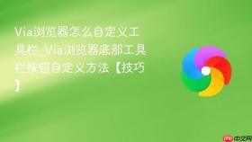 Via浏览器怎么自定义工具栏_Via浏览器底部工具栏按钮自定义方法【技巧】