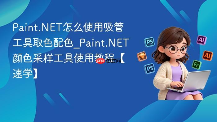 paint.net怎么使用吸管工具取色配色_paint.net颜色采样工具使用教程【速学】