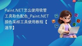 Paint.NET怎么使用吸管工具取色配色_Paint.NET颜色采样工具使用教程【速学】