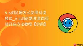 via浏览器怎么使用阅读模式_via浏览器沉浸式阅读开启方法教程【实用】
