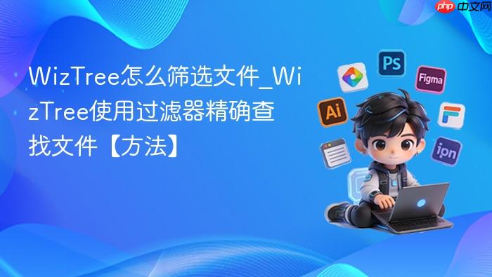 wiztree怎么筛选文件_wiztree使用过滤器精确查找文件【方法】