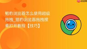 猎豹浏览器怎么使用超级拖拽_猎豹浏览器拖拽搜索打开教程【技巧】
