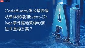 CodeBuddy怎么帮我做从单体架构到Event-Driven事件驱动架构的渐进式重构方案？