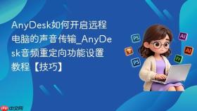 anydesk如何开启远程电脑的声音传输_anydesk音频重定向功能设置教程【技巧】