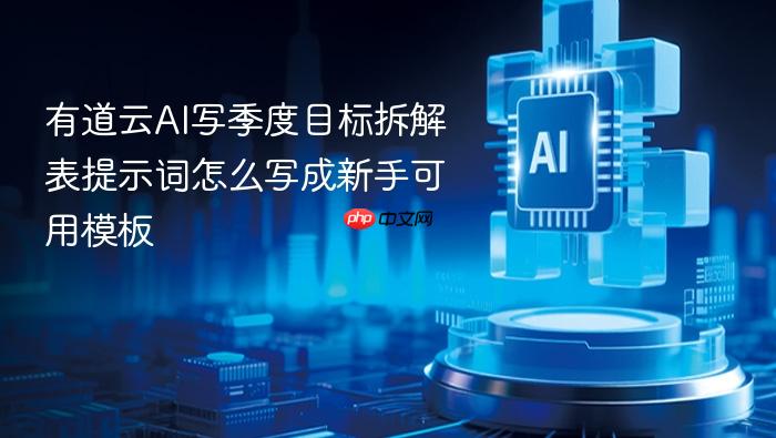 有道云ai写季度目标拆解表提示词怎么写成新手可用模板