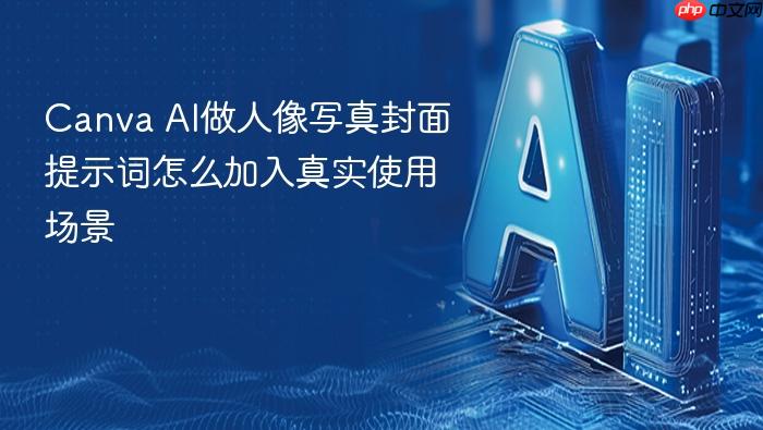 canva ai做人像写真封面提示词怎么加入真实使用场景