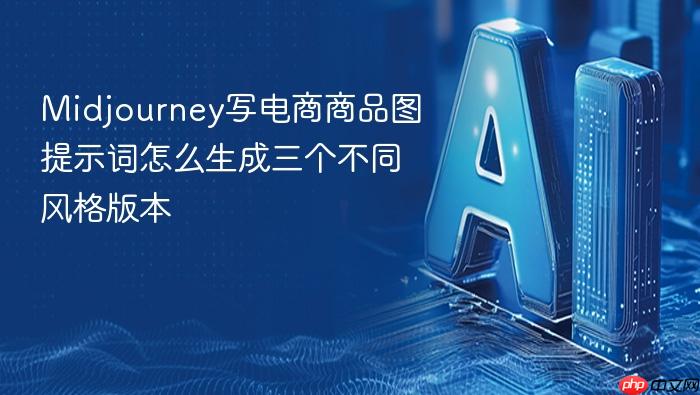 midjourney写电商商品图提示词怎么生成三个不同风格版本