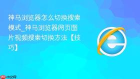 神马浏览器怎么切换搜索模式_神马浏览器网页图片视频搜索切换方法【技巧】