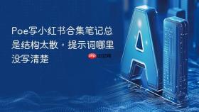 poe写小红书合集笔记总是结构太散,提示词哪里没写清楚