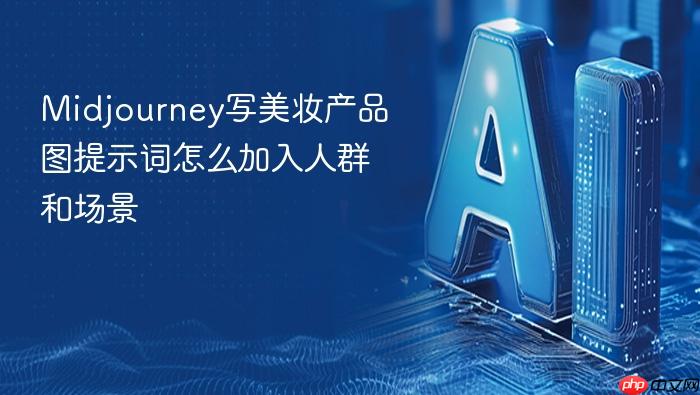 midjourney写美妆产品图提示词怎么加入人群和场景