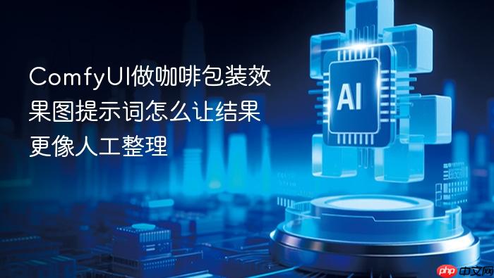 comfyui做咖啡包装效果图提示词怎么让结果更像人工整理