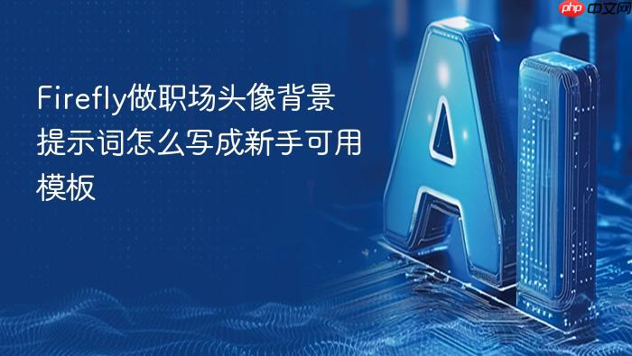 firefly做职场头像背景提示词怎么写成新手可用模板