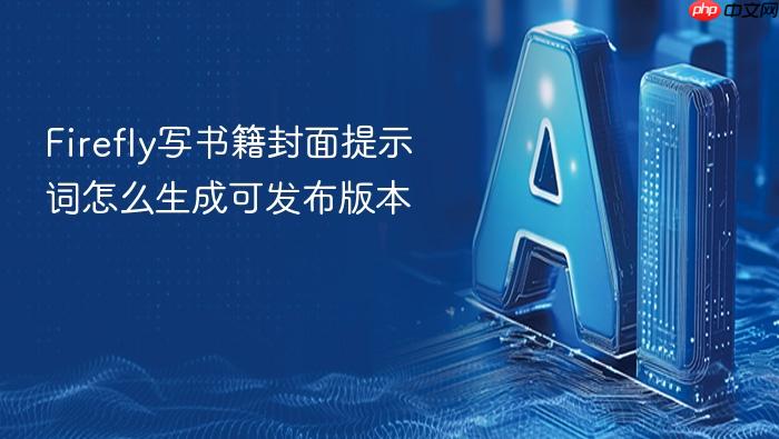 firefly写书籍封面提示词怎么生成可发布版本