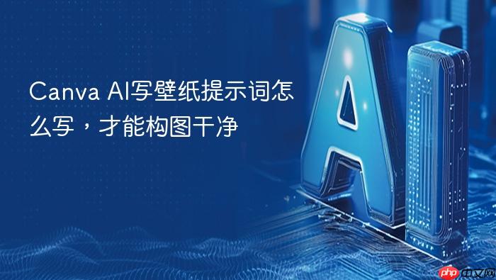 canva ai写壁纸提示词怎么写,才能构图干净