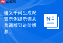 通义千问生成配置示例提示词从普通版到进阶版怎么写